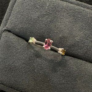Nature Brazil Tourmaline in 925 Stering Silver Size 7 Ring